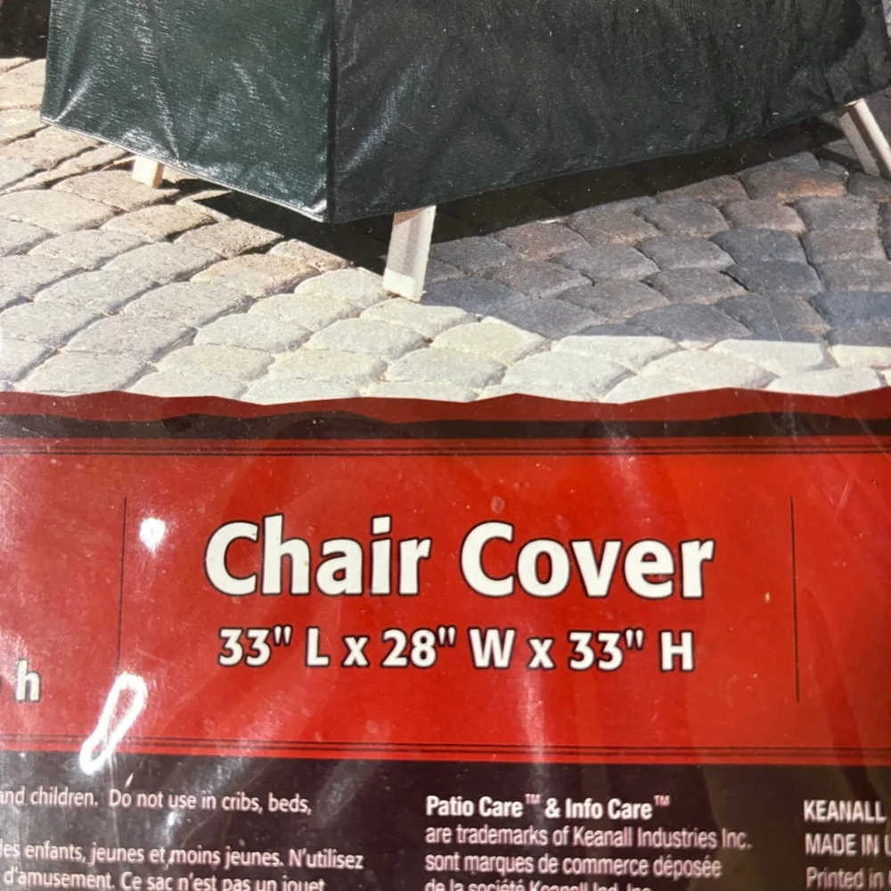 Patio Care Green Outdoor Chair Cover - Light Weight Material 33 x 28 x 33